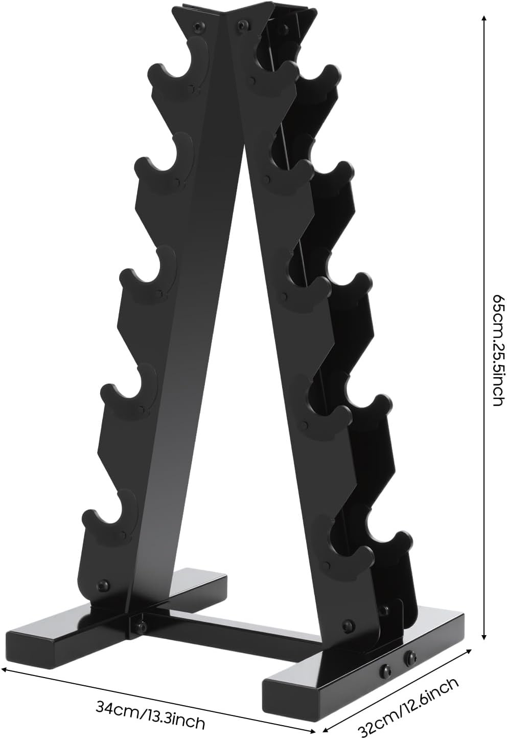 Kurzhantel Rack Hantelständer Hantelablage A-Frame 5-Etagen Stahl Platzsparendes Hantelregal 100kg h
