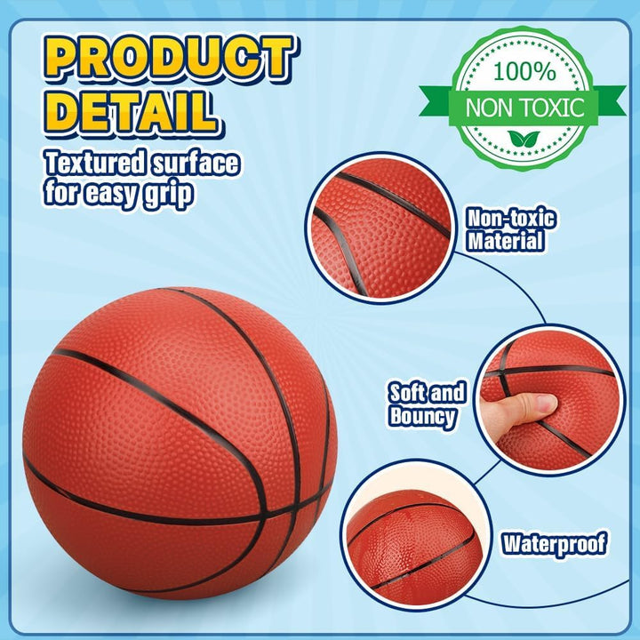 25 cm Mini-Basketball für Indoor-Mini-Basketballkorb, 5Stück Ersatz-Softball für aufblasbaren Pool,