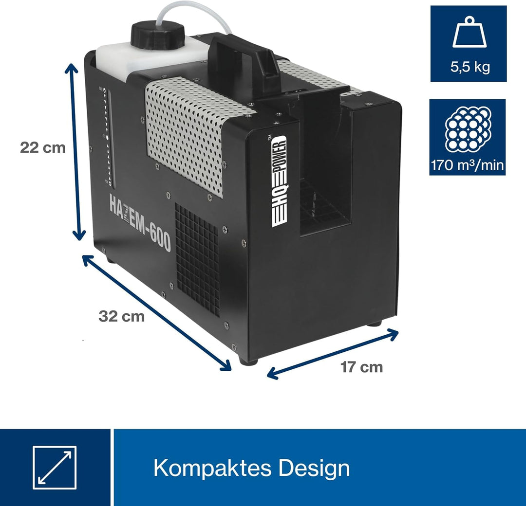 HQ-POWER - HQHZ10001 HZ10001 600W Hazer ohne DMX 636161 Single, Single