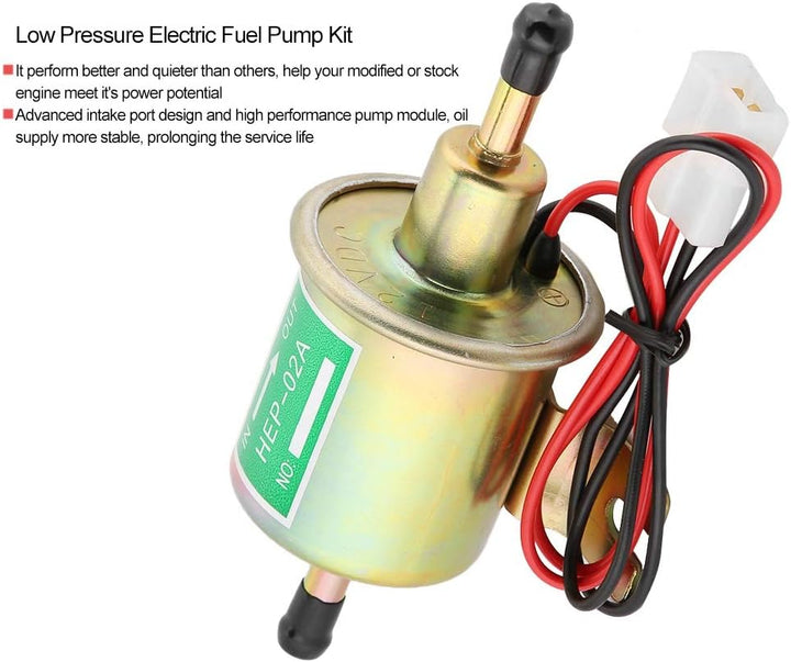 Yctze 70 l/h elektrische Niederdruck-Kraftstoffpumpe 12 / 24V Universal-Inline-Benzinpumpe Installat