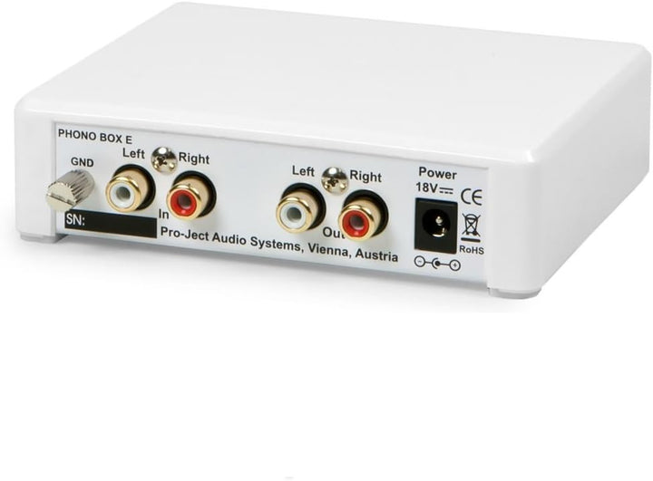 Pro-Ject Phono Box E, Phono Vorverstärker (Weiss) Weiss Single, Weiss Single