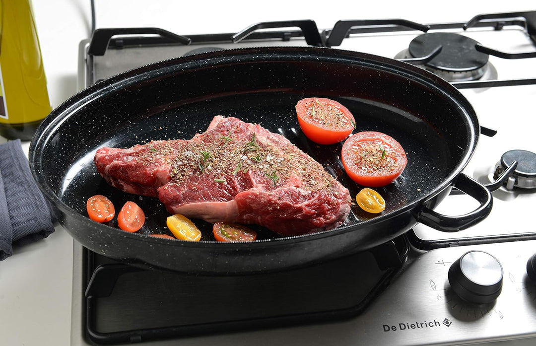 Kochstar Ovaler Advent ohne Ring in schwarz gesprenkelt 38 x 27 x 11cm, 38 x 27 x 11cm