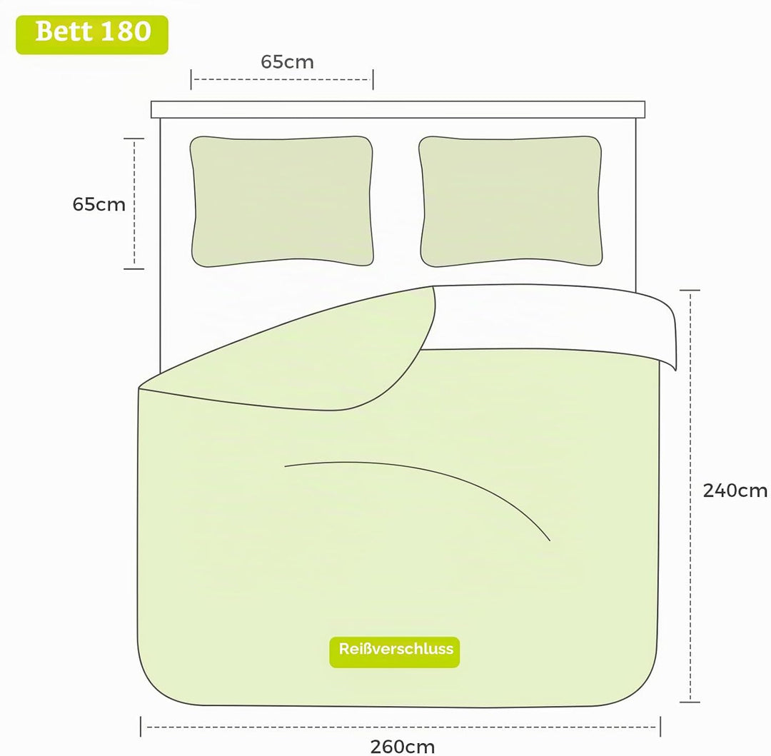 Lekesky Bettbezug für 180 cm breites Bett, mit Aquarellmuster, Mikrofaser, 3-teilig, Set aus 1 Bettd