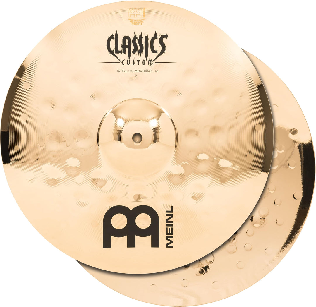 Meinl Cymbals Classics Custom Extreme Metal Hihat 14 Zoll (Video) Schlagzeug Becken (35,56cm) B12 Br