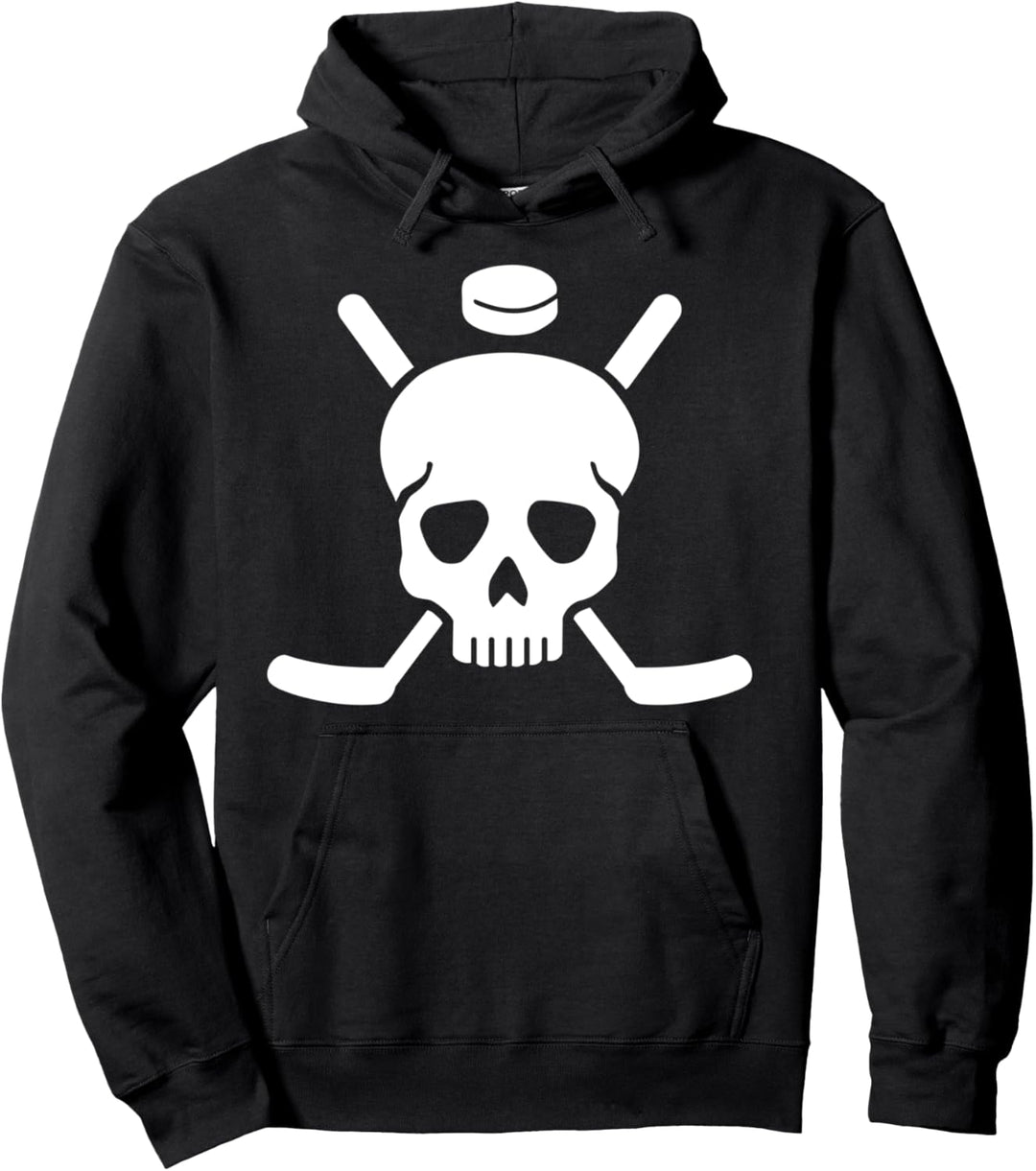Eishockey Totenkopf Pullover Hoodie