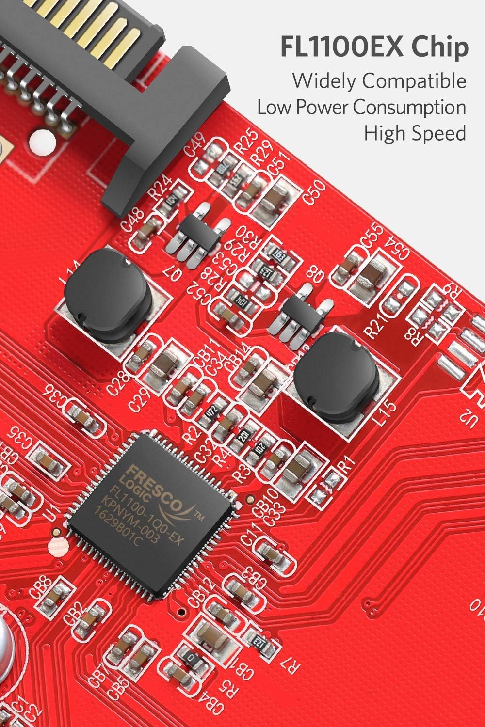 Inateck USB 3.0 pcie Karte mit 4 Anschlüsse, einen 15pin SATA-Stromanschluss mit Einer 4pin auf 2x15
