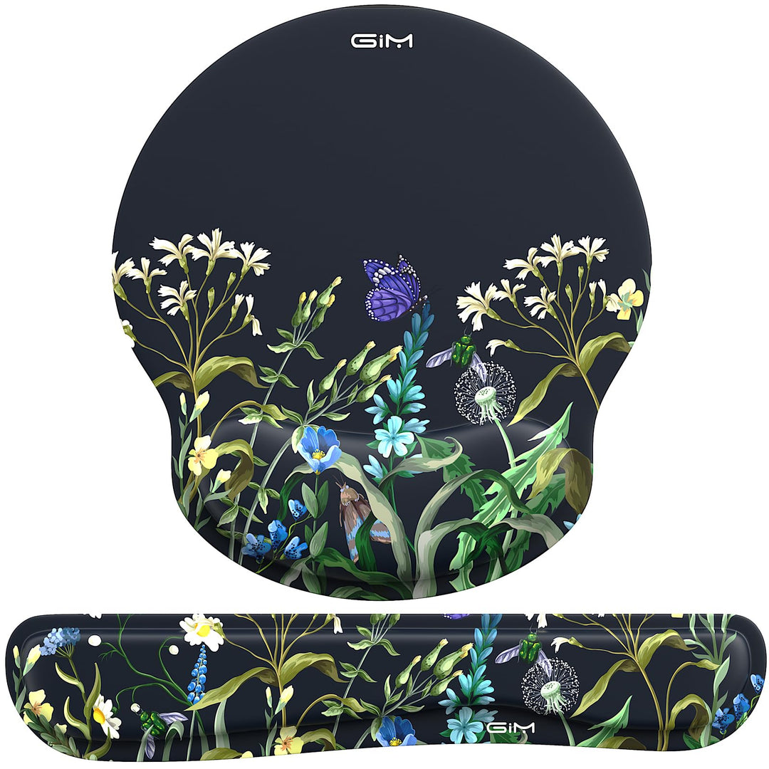 GIM Mauspad Gelkissen Mousepad mit Handauflage GIM Ergonomisches Mauspad Tastatur Handgelenkauflage