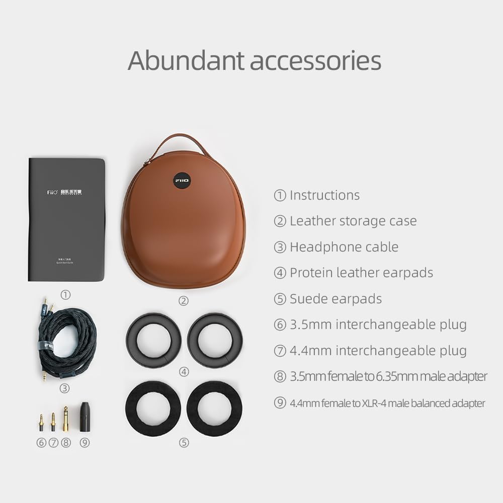FIIO FT3 HiFi Studio 350 Ohm kabelgebundener Over-Ear/Open-Back-Kopfhörer, 60 mm Hochleistungs-Dynam