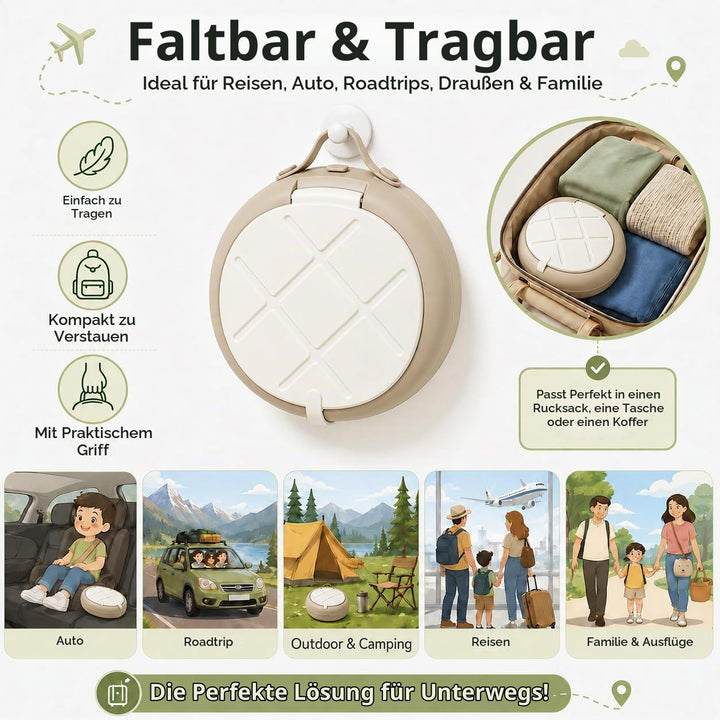 auvstar Töpfchen Falttoilette Kinder,Tragbare Baby Reise Töpfchen,Baby Kindertoilette,Tragbarer töpf