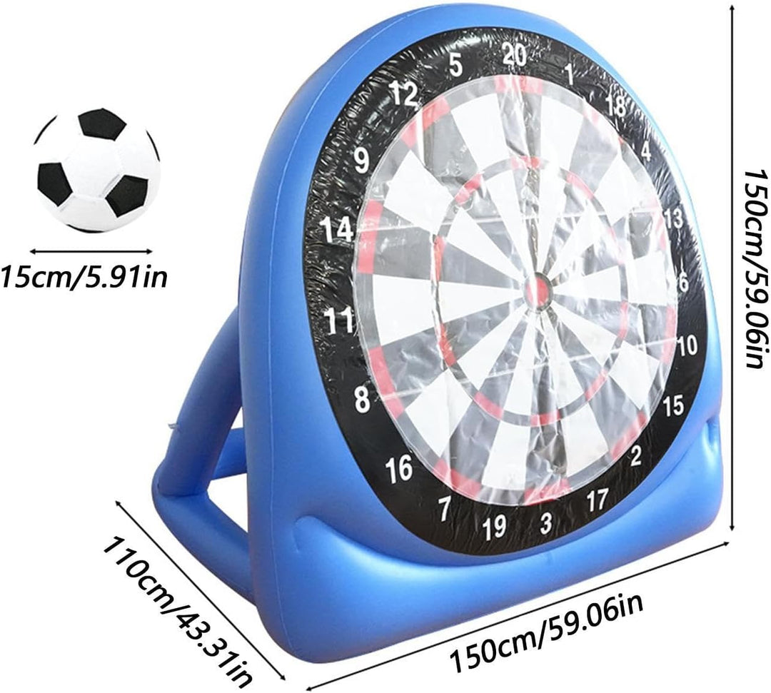Aufblasbare Fussball Torwand – 150cm Dartscheibe Outdoor Klettverschluss Spiel Set | Sportspielzeug