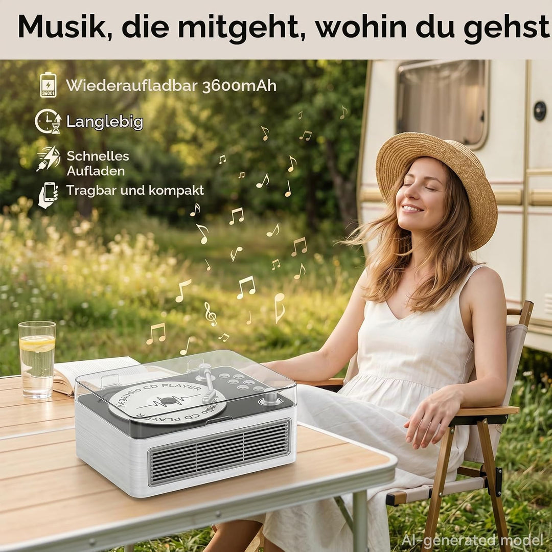 CD Player Tragbar Bluetooth: Kegaudio Radio mit CD-Player Tragbarer mit Lautsprecher Fernbedienung U