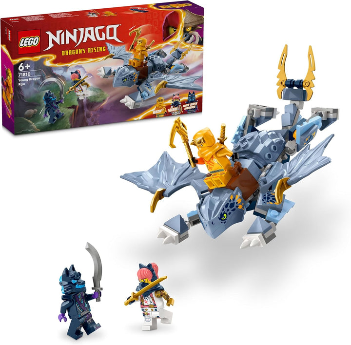 LEGO NINJAGO Kais Feuermech, Actionfiguren-Spielzeug & NINJAGO Riyu der Babydrache, Drachen-Spielzeu