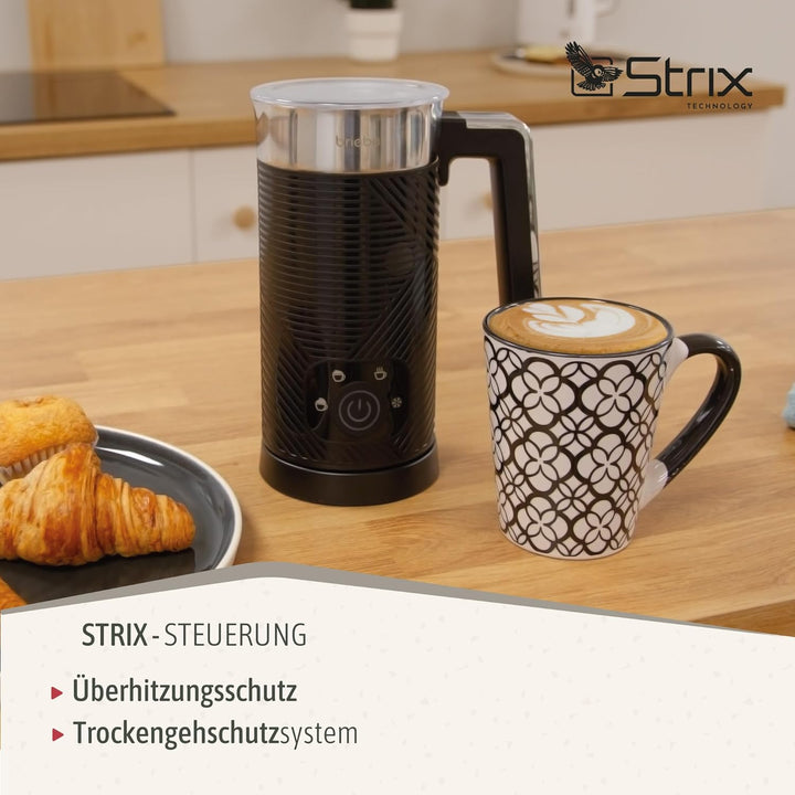 briebe Elegance Milchaufschäumer 4-in-1 Elektrische, Heiss/Kalt Aufschäumdüse 130ml für Kaffee Latte