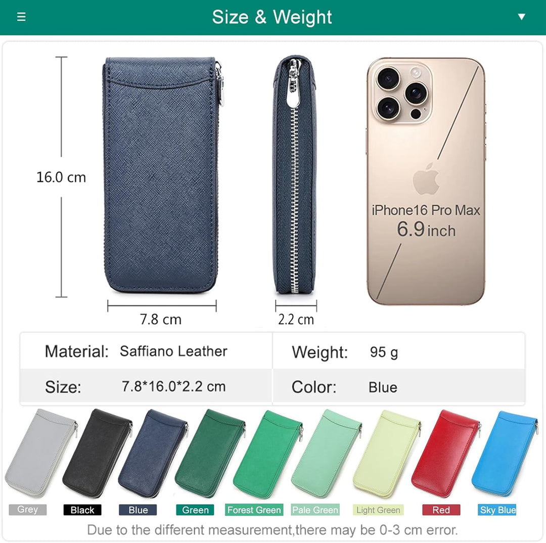 Hiram Uhrengehäuse Saffiano Leder Uhrenaufbewahrungsbox für 1 Uhr, Tragbar Uhren-Reiseetui für Herre