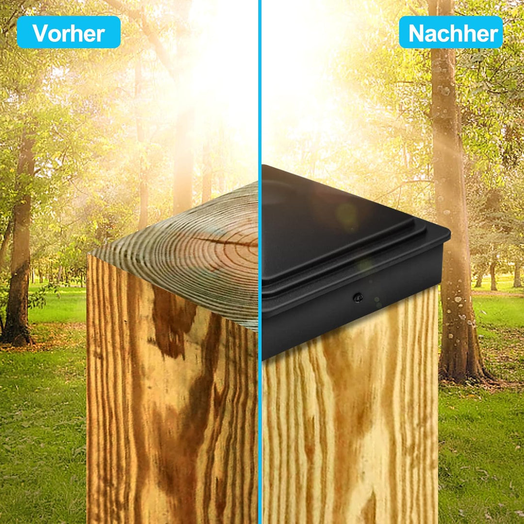 20 Stück Zaunkappen 90x90mm Pfostenkappen wasserdicht Rohrkappen aus hochwertigem Kunststoff,Pyramid