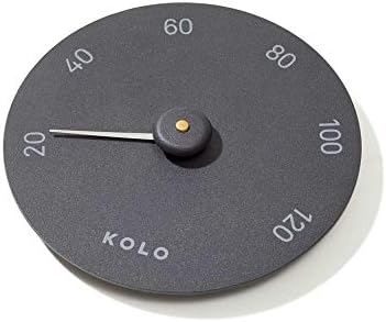 SET> KOLO Sauna Kübel, Kelle + Themometer in Schwarz + Bürste Natur | tolles Sauna-Set | Sauna-Gesch