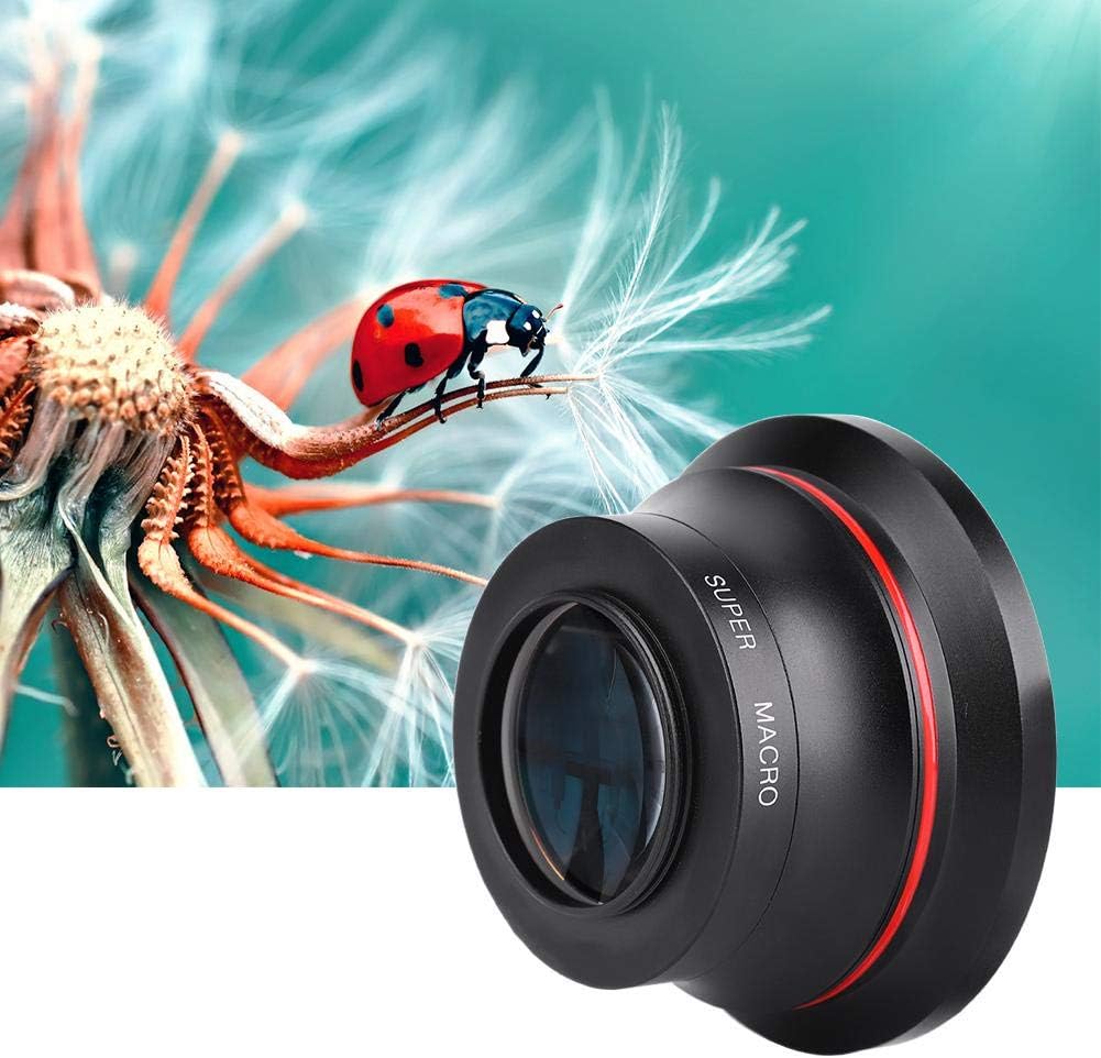 37MM 0.39X Professionelles HD Weitwinkelobjektiv mit Makro Objektiv und 37-mm-Telefonclip für Camcor