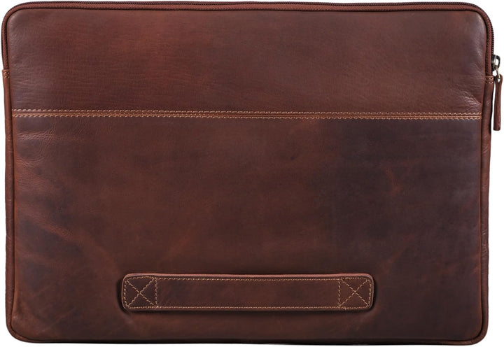 STILORD Murphy Laptoptasche 15.6 Zoll Leder Vintage Sleeve ideal als MacBooktasche 16 Zoll Laptop Hü
