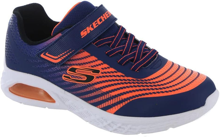 Skechers Jungen 403930l Nvor Sneaker 28 EU Navy Synthetic Orange Textile Black Trim, 28 EU Navy Synt