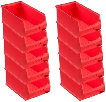 Rote Sichtlagerbox 4.0 | HxBxT 15x20x35cm | 7,2 Liter | Sichtlagerbehälter, Sichtlagerkasten, Sichtl