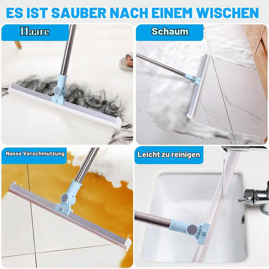 Wiseten Wasserschieber Bodenabzieher - Abzieher Boden Dusche mit Extra Langlebiger 50cm Gummilippe,