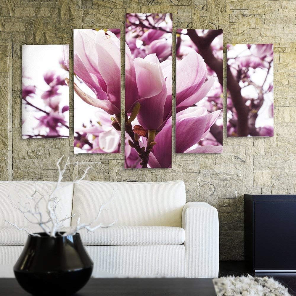 Feeby. Leinwandbild - 5 Teile - Bilder, Wand Bild, Wandbilder, Kunstdruck XXL, 5-Teilig, Typ A, 200x