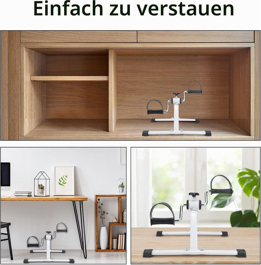 Mini Pedaltrainer 48×41×30 cm – Arm- und Beintrainer für Zuhause Faltbares Heimtrainer Fitnessgerät