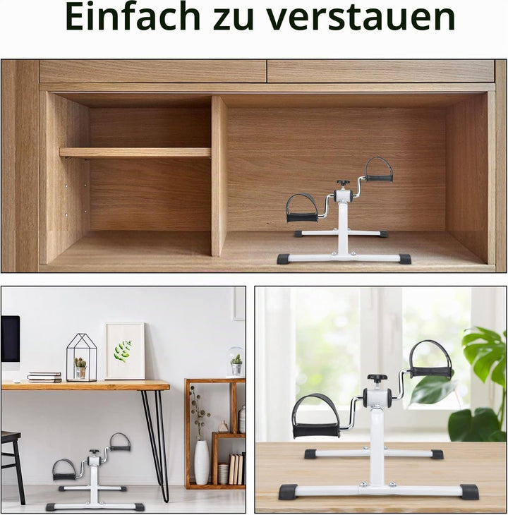 Mini Pedaltrainer 48×41×30 cm – Arm- und Beintrainer für Zuhause Faltbares Heimtrainer Fitnessgerät