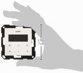 Gira 228403 Unterputz-Radio RDS ohne Lautsprecher ST55, reinweiss-glänzend Single, Single