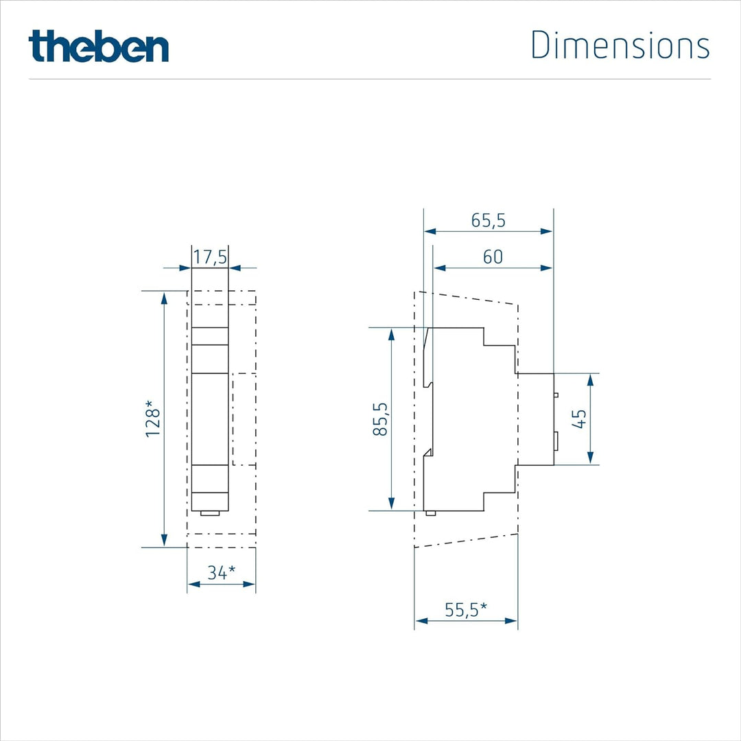 Theben 5410130 DIMAX 541 plus E I Universaldimmer I Unterputz-Dimmer I Universaldimmer mit automatis