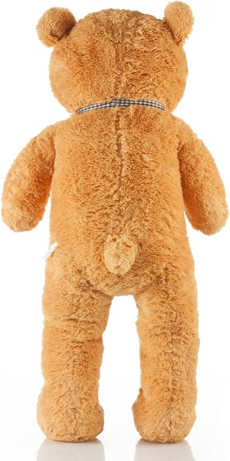 Feluna Riesen Teddybär XXL Kuschelbär 120 cm gross Plüschbär - Original Teddy Bär mit Schleife Hellb