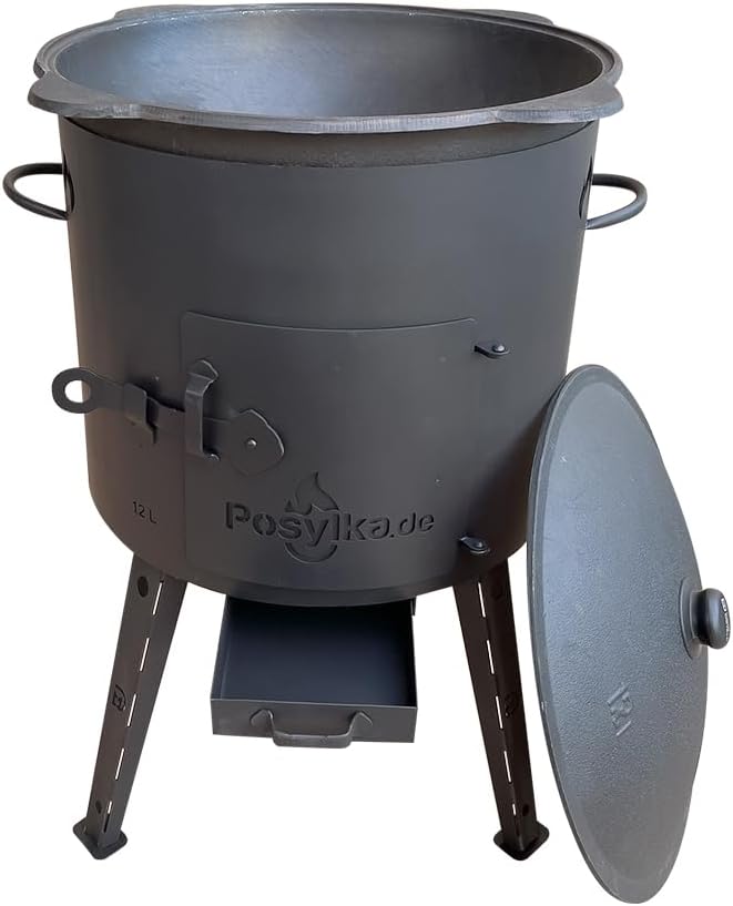 Feuerofen Utschak Ø 40 cm 12L Usbekisch Казан Учак Учаг Uchag uzbekisch Ofen Wok Guseisen