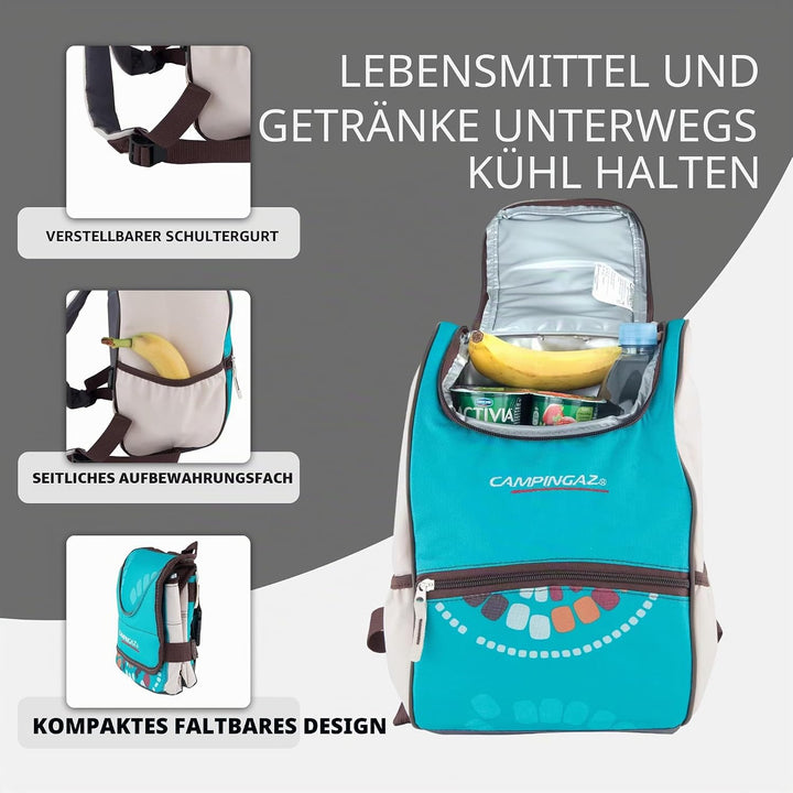 Campingaz Kühl Rucksack Ethnic MiniMaxi 9L, wasserdichter Rucksack mit Kühlfach, Isoliertasche, kühl