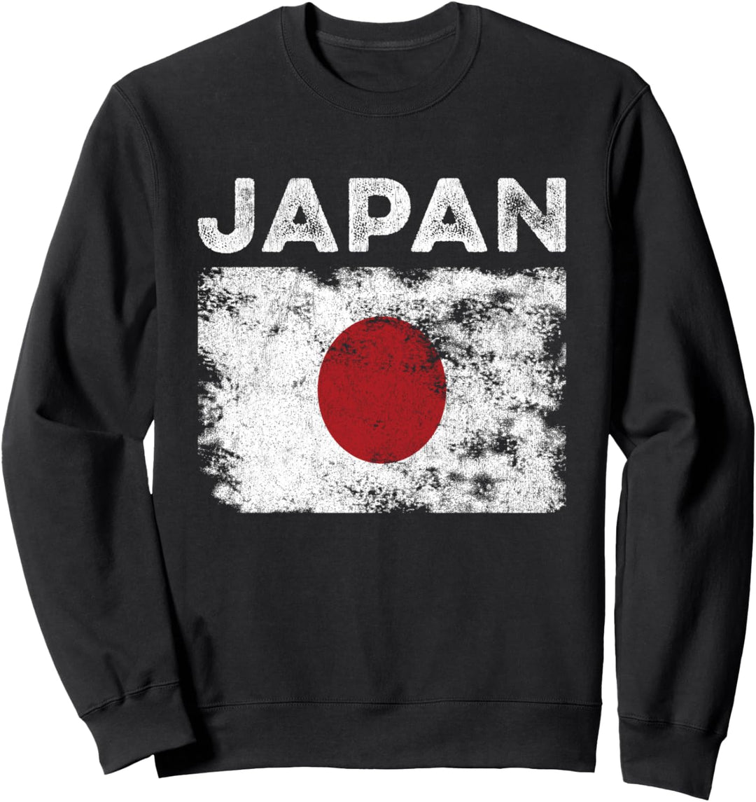 Japan-Flagge im Used-Look – Männer, Frauen, Kinder – Japanische Flagge Sweatshirt