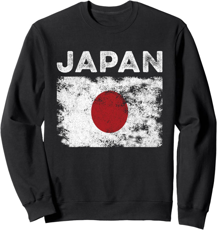 Japan-Flagge im Used-Look – Männer, Frauen, Kinder – Japanische Flagge Sweatshirt