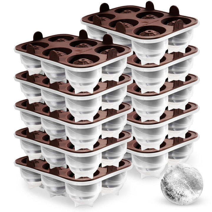 Neighbour’s Friend Patentierte Runde Eiswürfelform 10er Pack - XXL Eiskugelform für Whisky, Rum & Co