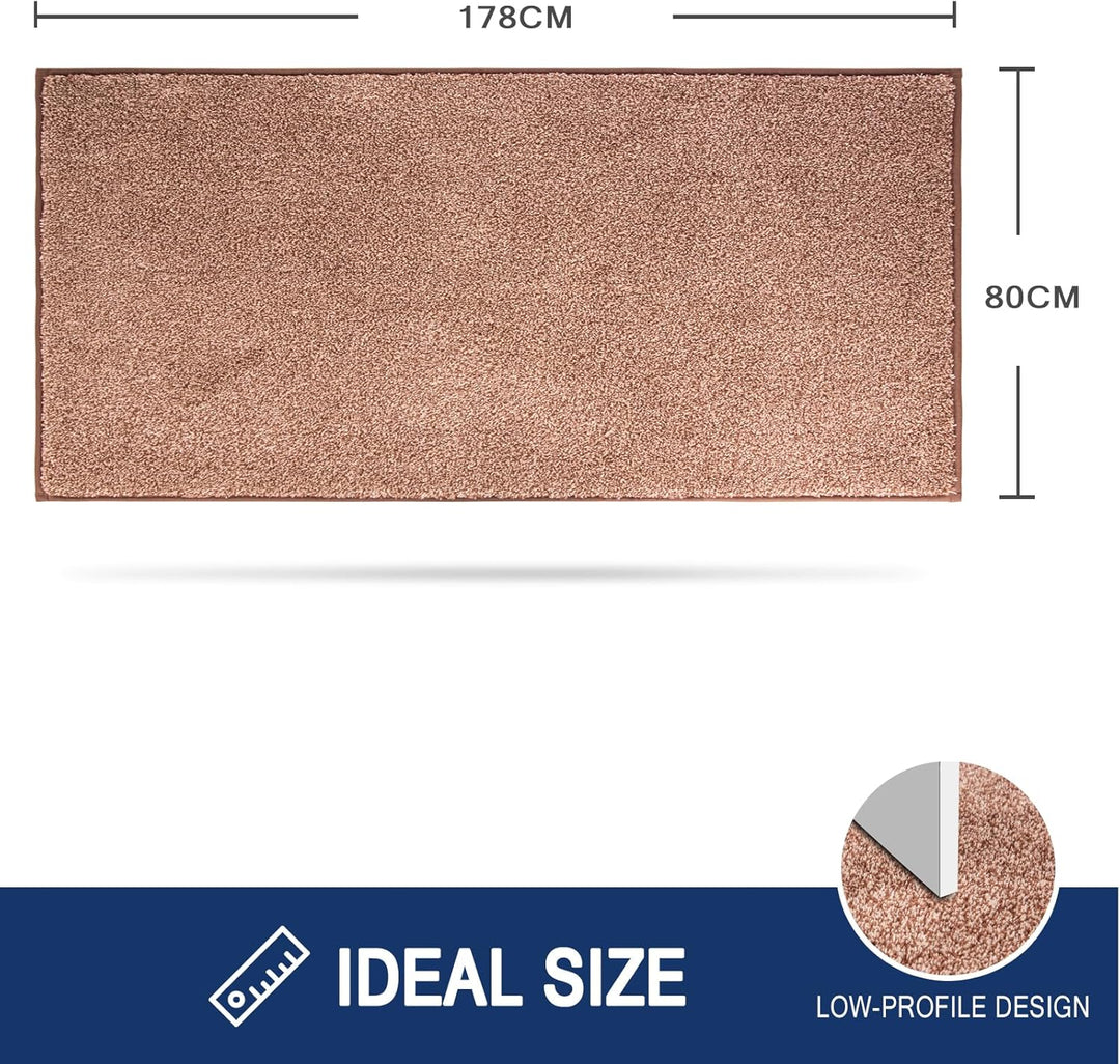 FCSDETAIL Schmutzfangmatte Innen Lang 80 x 178 cm, rutschfeste waschbare Fussmatte, absorbierend Tür