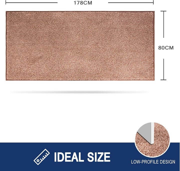 FCSDETAIL Schmutzfangmatte Innen Lang 80 x 178 cm, rutschfeste waschbare Fussmatte, absorbierend Tür
