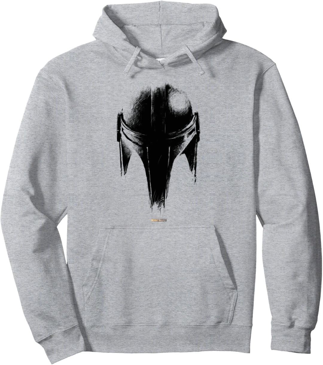 Star Wars The Mandalorian Helmet Sketch Pullover Hoodie