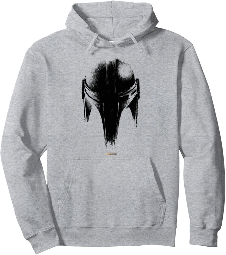 Star Wars The Mandalorian Helmet Sketch Pullover Hoodie