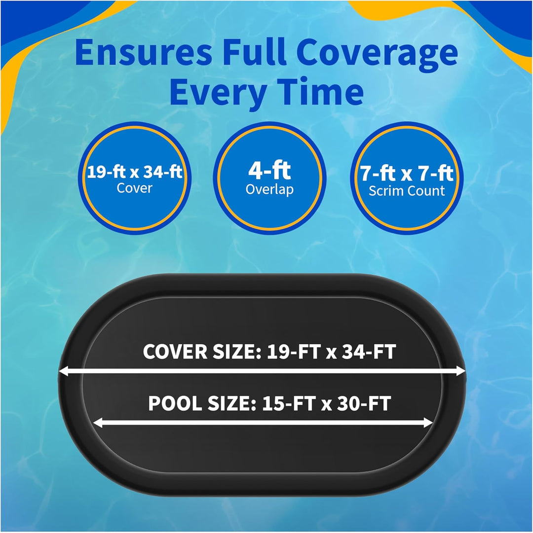 Defender 8 Jahr oval vor Ground Winter Pool Cover 15 by 30-Feet, 15 by 30-Feet