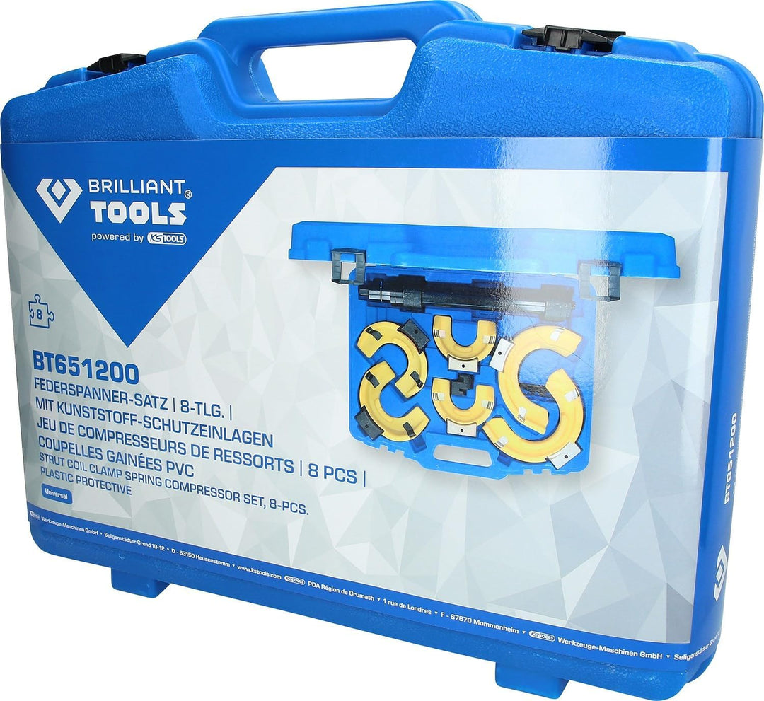 Brilliant Tools BT651200 Federspanner-Satz, 15-tlg, mit Kunststoff-Schutzeinlagen