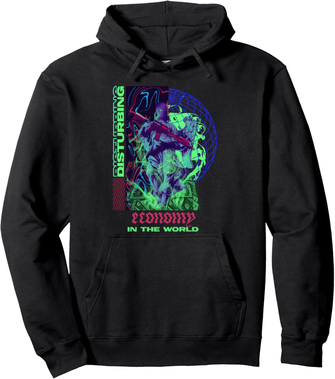Disturbing Economy - Sad Aesthetic Edgy Streetwear Pullover Hoodie