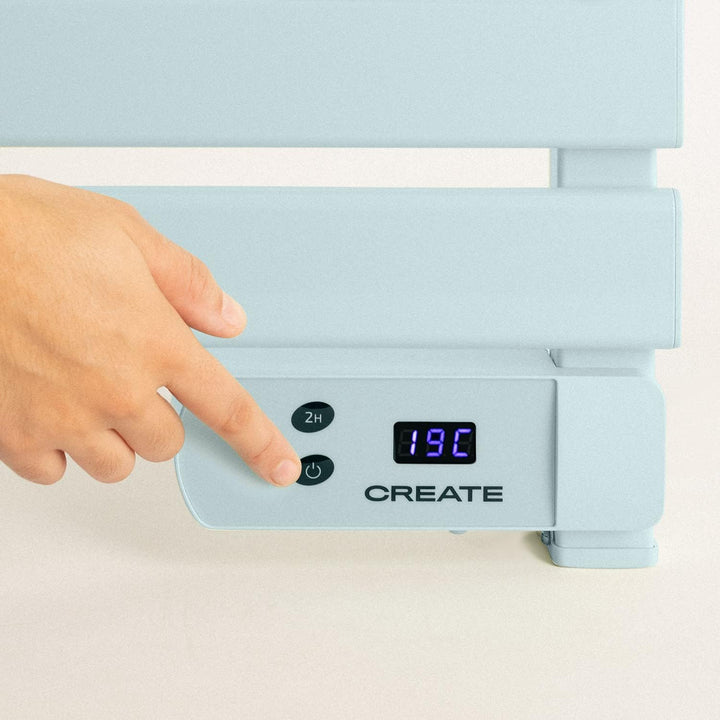 CREATE / WARM Towel 500W / Elektrischer Badheizkörper Blau / 96,9x55x5cm / Thermostat, geringer Verb