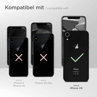 ONEFLOW Handykette 'Twist Strap' kompatibel mit Apple iPhone XR Hülle zum Umhängen transparent, Hand