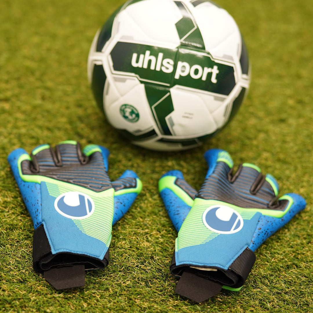 uhlsport Unisex – Erwachsene Aquagrip Hn Towarthandschuhe für Nasswetter 7 pacific blau/fluo grün/we