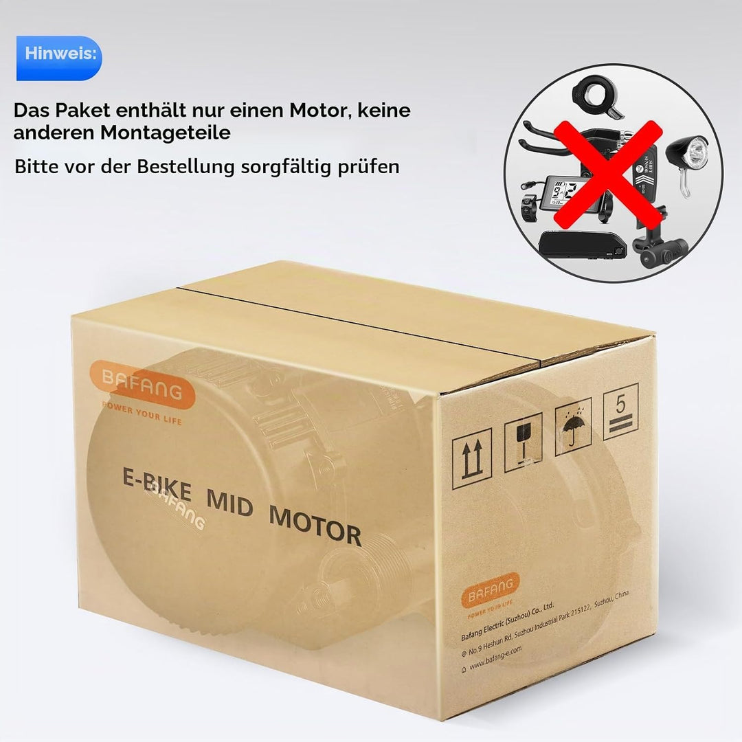 BAFANG Mittelmotor 36V/48V 250W/500W/750W/1000W UART/CAN Version, BBS01B BBS02B BBS HD G340 Motor Ki