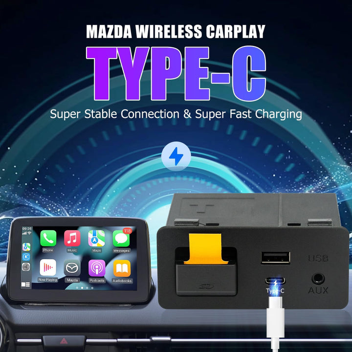 Type-C Mazda Wireless Carplay Nachrüstkit, TK78-66-9U0C OEM Media Hub für das MZD Connect System, ko