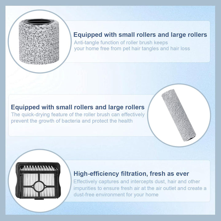 Bürstenrolle Filter Ersatzteile für Eureka RapidWash New630 / New630 Gen2 Nass Trockensauger Kabello