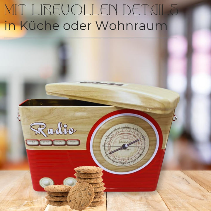 MediMuc Radiodose tailliert rot - Aufbewahrungsdose, Keksdose, Blechdose - lebensmittelecht - Vol. 1